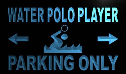 Water Polo Player Parking Only Neon Light Sign